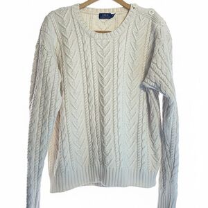 Polo by Ralph Lauren Cream Cable Knit Sweater